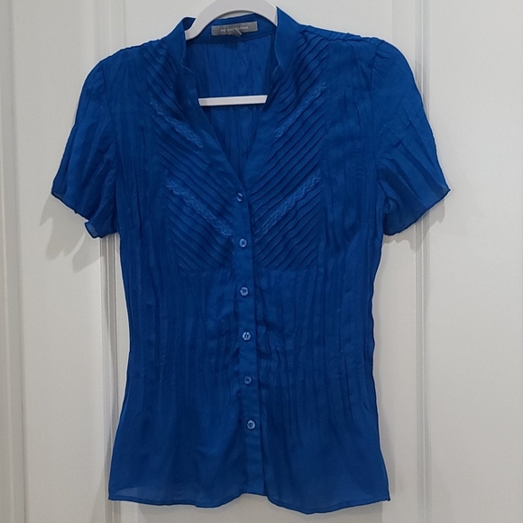my collection Tops Sheer Blue Blouse Poshmark